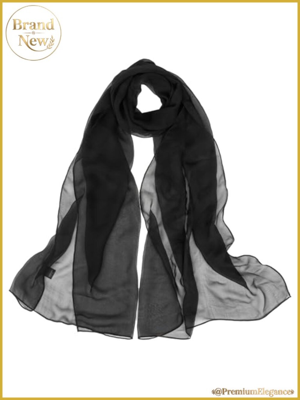 Women's Lightweight Chiffon Scarf Solid Color Long Wrap Shawl